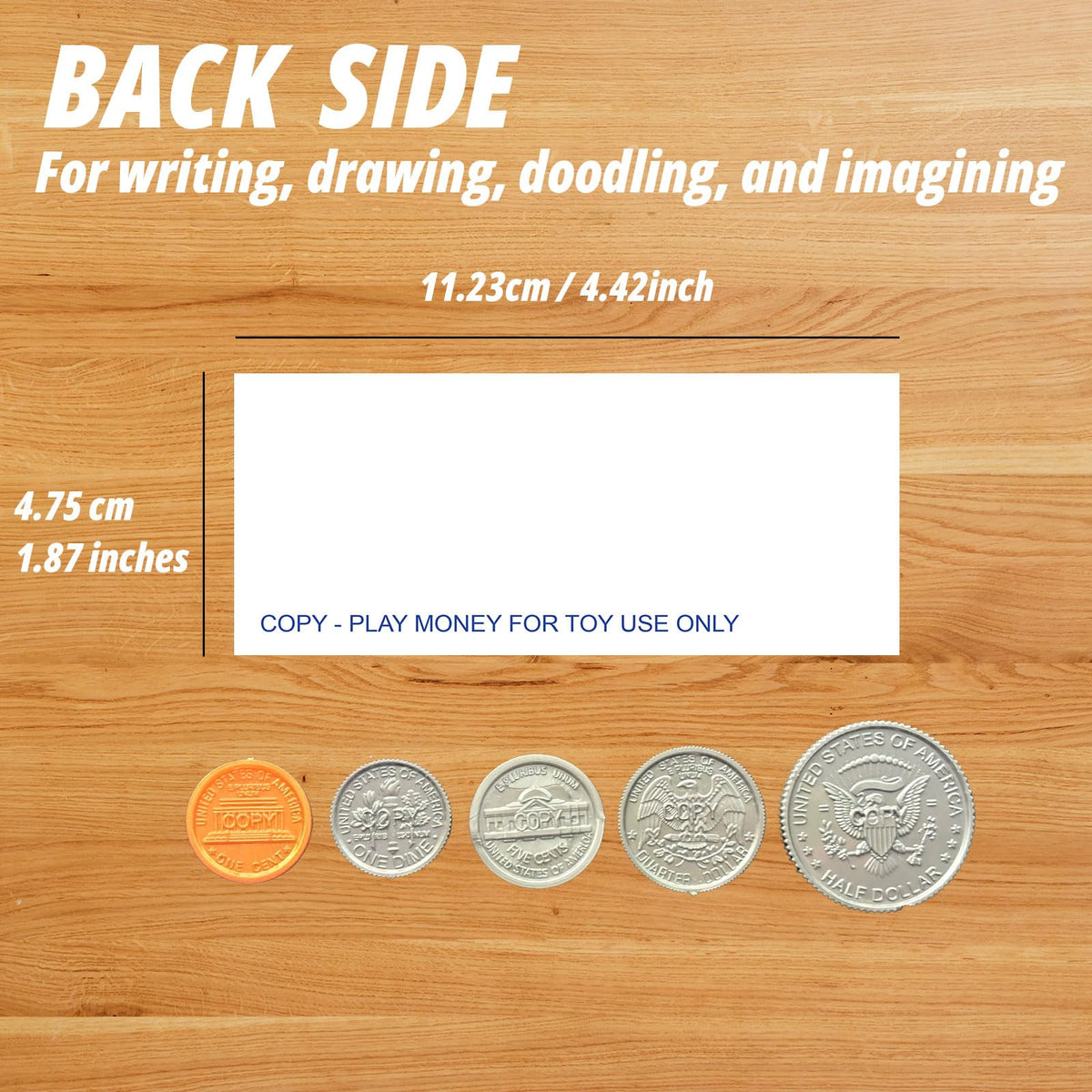 OHPROCS coin textures help kids identify values by touch and sight