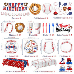 Oigco baseball dessert plates 7in ideal for sweet treats and quick cleanup