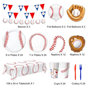 Oigco baseball dessert plates 7-inch brighten desserts and snacks