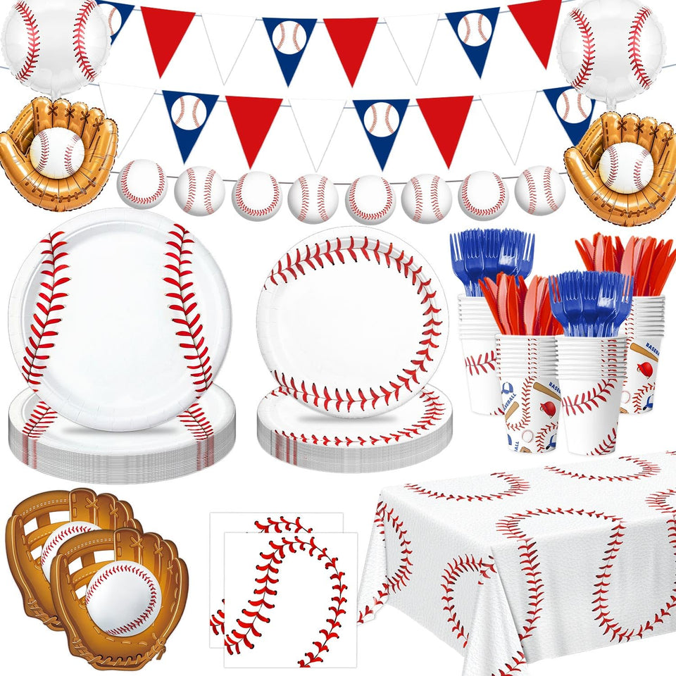 Oigco baseball dinner plates 9-inch offer sturdy surface for meals