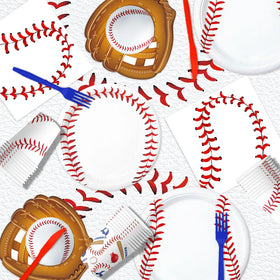 Oigco baseball napkins provide quick cleanup while matching the theme