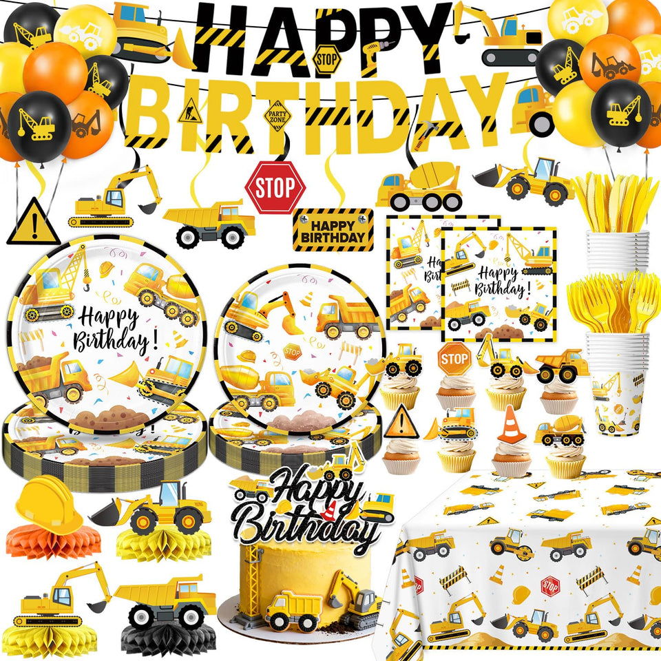 Oigco construction plates 9-inch for easy, mess-free serving at a construction-themed party