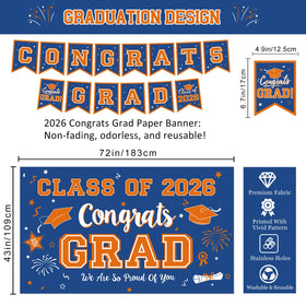 Oigco porch sign welcomes guests to your graduation party.