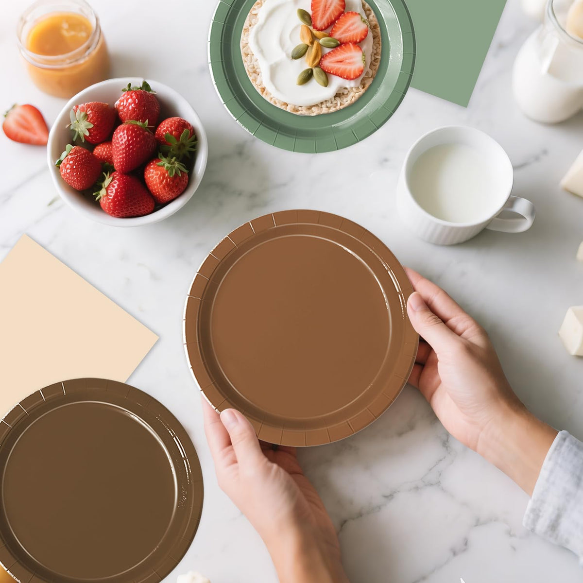 Oigco woodland eco-friendly disposables offering simple cleanup after memorable events.