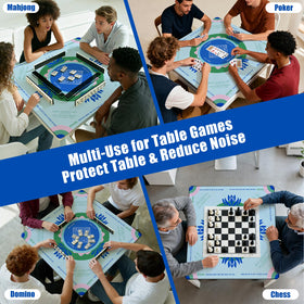 Oiikain Mahjong Mat 32-4-inch square size protects surfaces.