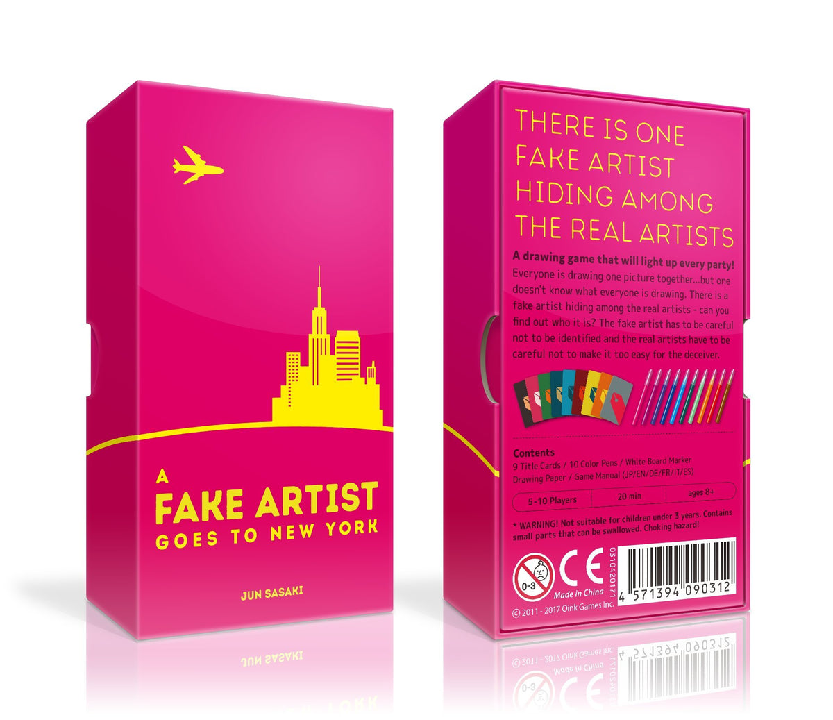 Oink Games Fake Artist Goes to New York players drawing together; fun bluffing session