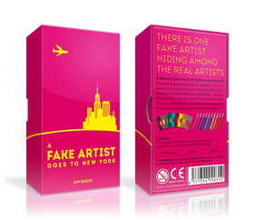 Oink Games Fake Artist Goes to New York players drawing together; fun bluffing session