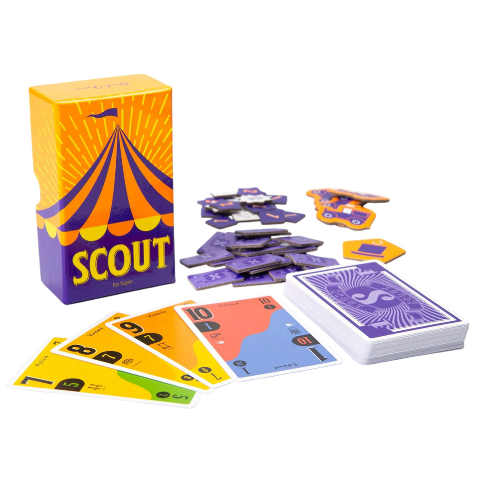 Oink Games Scout card play shows fast, tense hand management for quick family rounds.