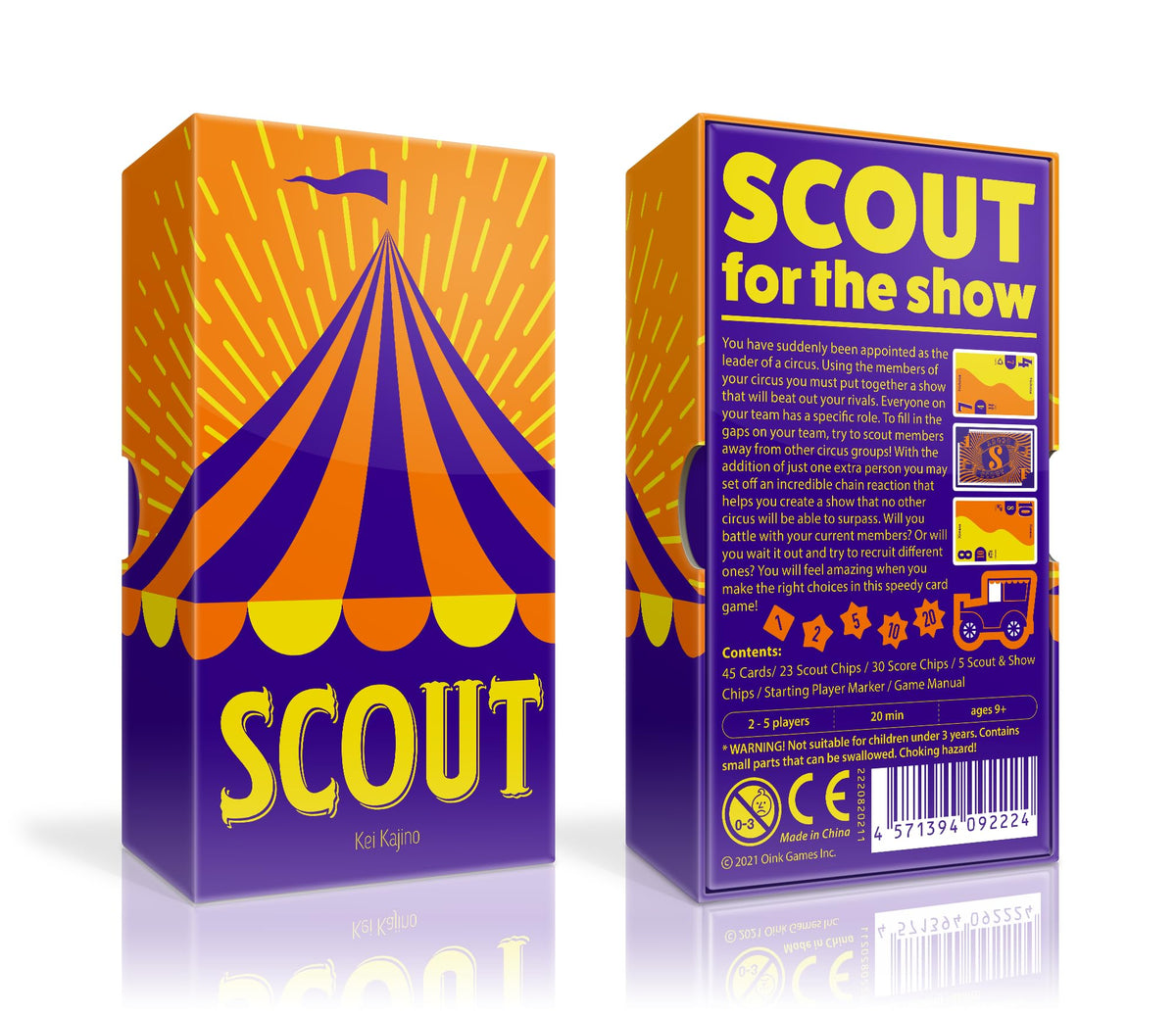 Oink Games Scout circus-theme art enhances immersive play sessions.