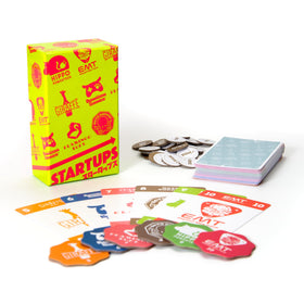 Oink Games Startups compact box opened for quick setup and portable play.