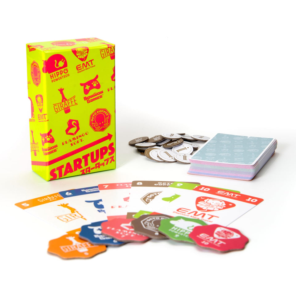 Oink Games Startups compact box opened for quick setup and portable play.