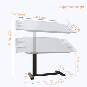 OIRBOEUS puzzle table with protective cover keeps unfinished work safe from pets.