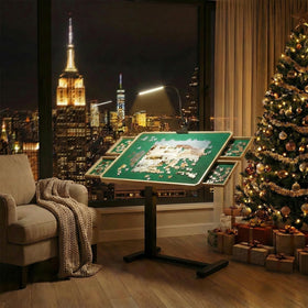 OIRBOEUS Puzzle Table built-in lighting highlights pieces and reduces eye strain.