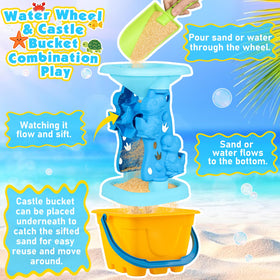 Oisacirg mesh bag keeps toys organized and dries quickly after beach adventures