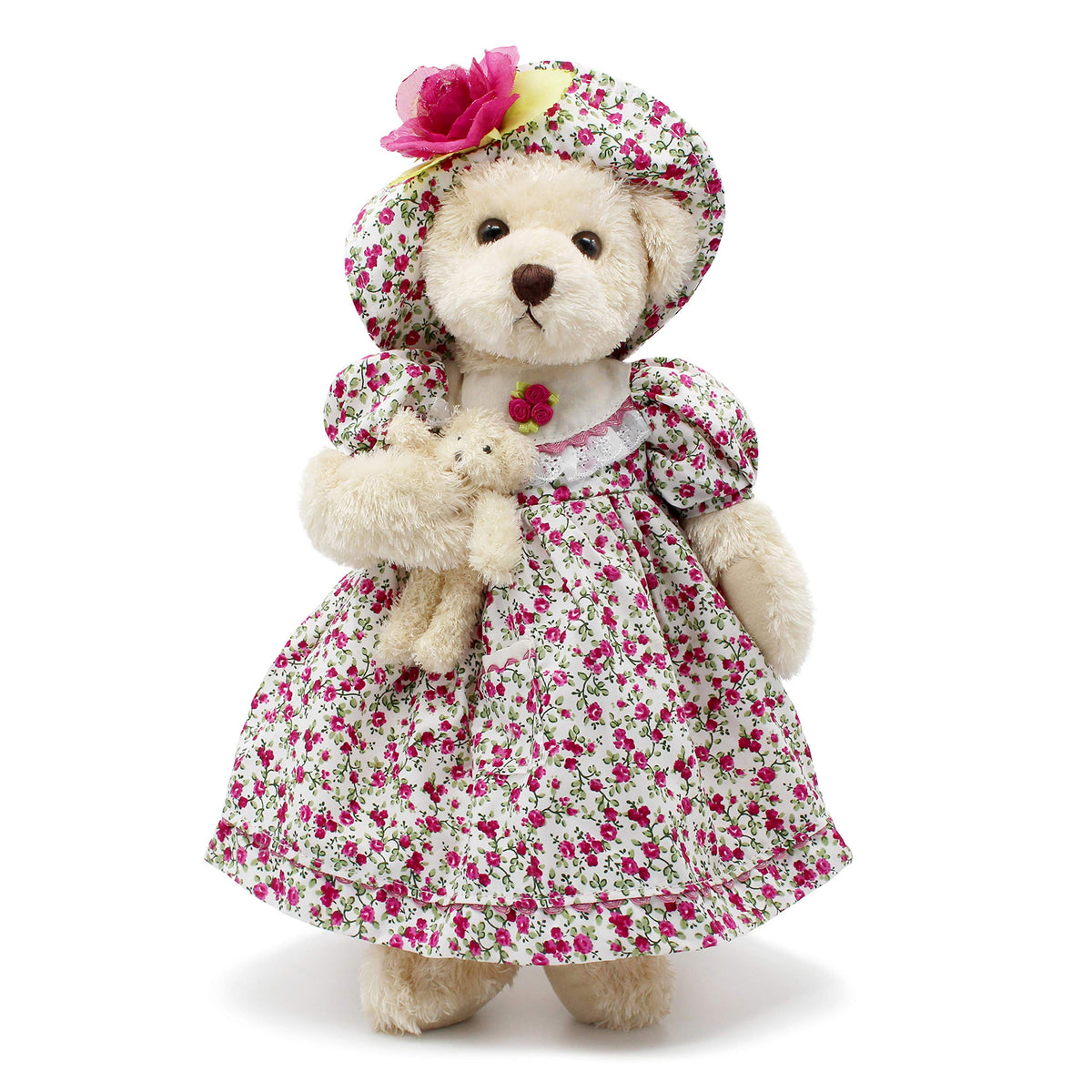 oitscute teddy bear 16inch red flower cozy cuddle companion for kids