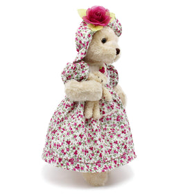 oitscute teddy bear hand-stitched nose satin bow highlights craftsmanship