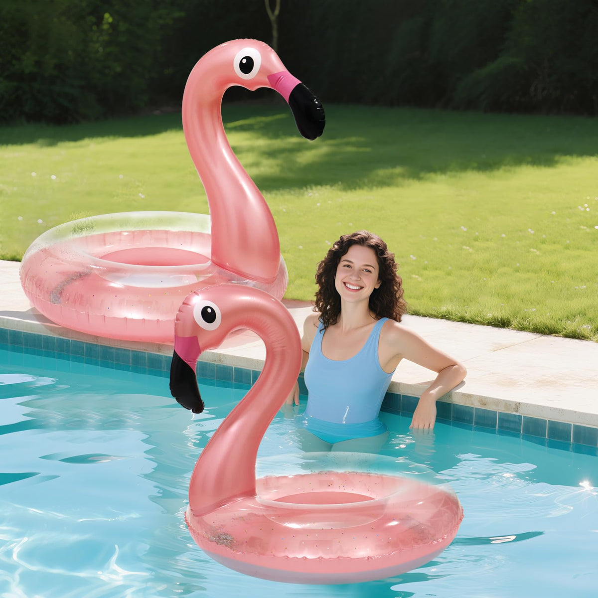 Oiuros family-friendly flamingo float supports relaxed summer water fun.
