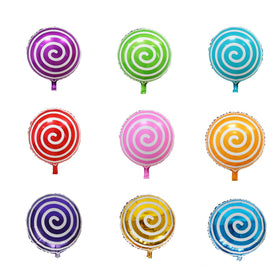 Oiuros round lollipop balloon style A for colorful party accents