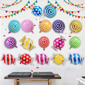 Oiuros round lollipop balloon style C enhances candy-themed decor