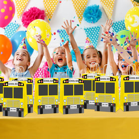 ojustbeok school bus goodie bags packaging ready for gift distribution