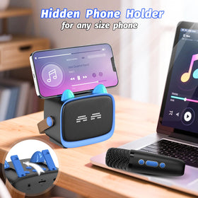 Okaloka blue microphones offer wireless capture for duet performances and clear vocal sharing.