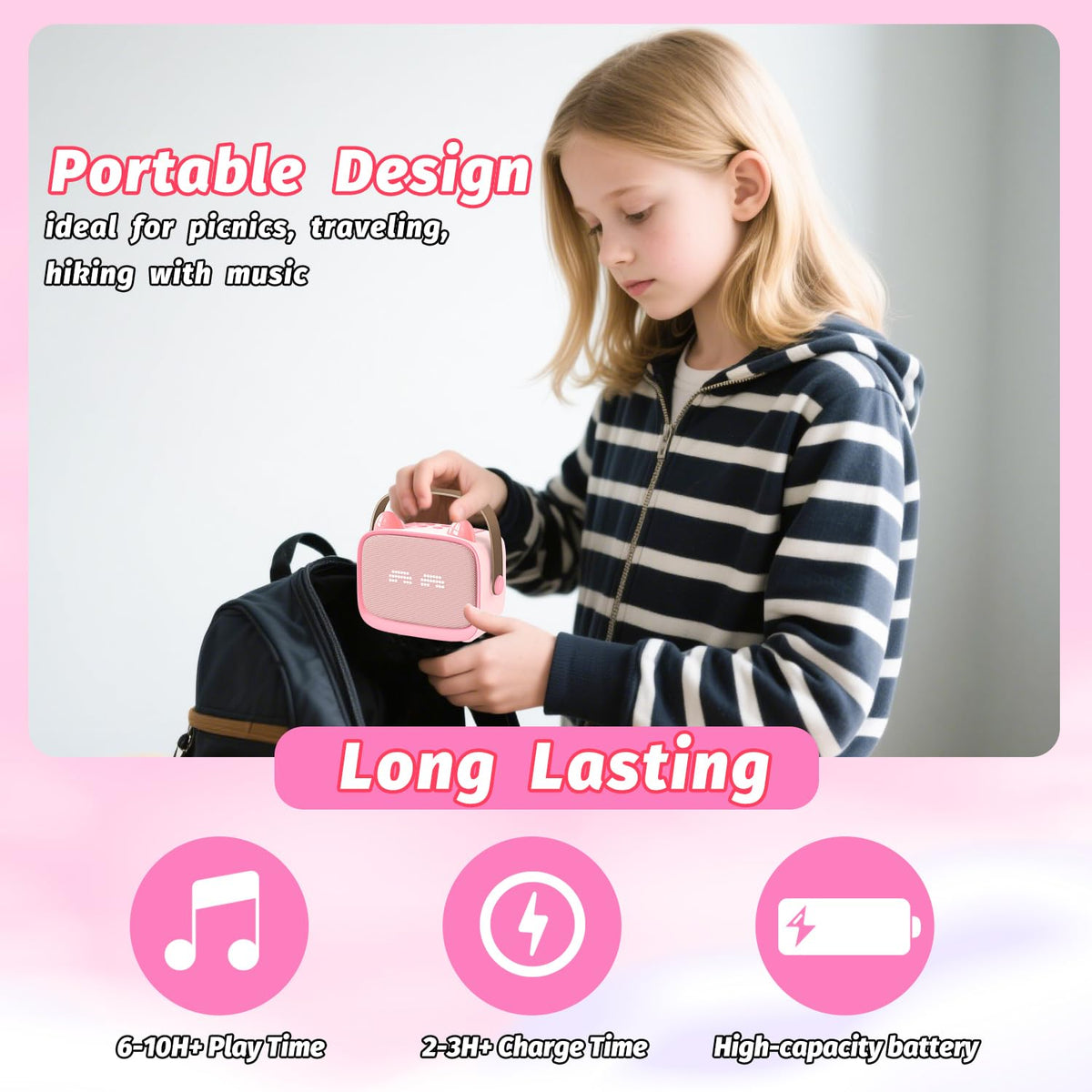Okaloka portable kid-friendly karaoke machine for on-the-go fun