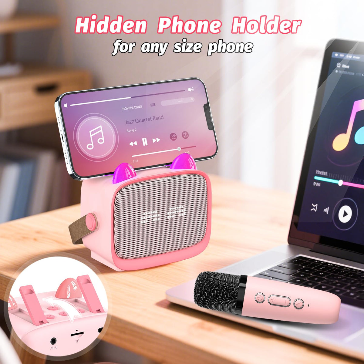 Okaloka two wireless mics for duet singing and family fun