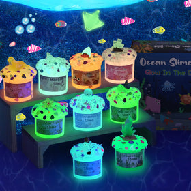 Okaybee glow-in-dark slime add-ins illuminate slime crafts for night-time creativity
