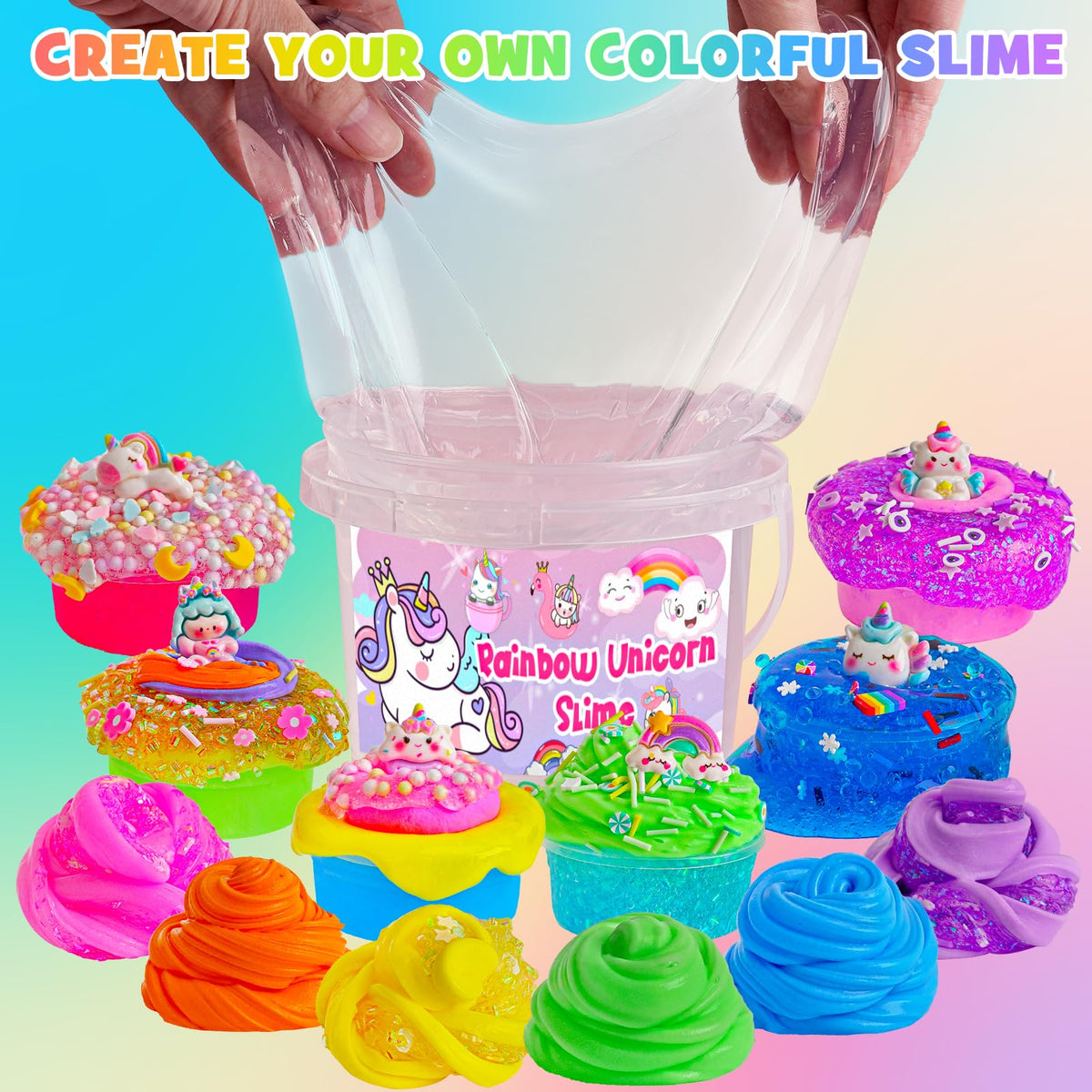 Okaybee 17 oz premade slime base ready for quick, mess-free slime creation.
