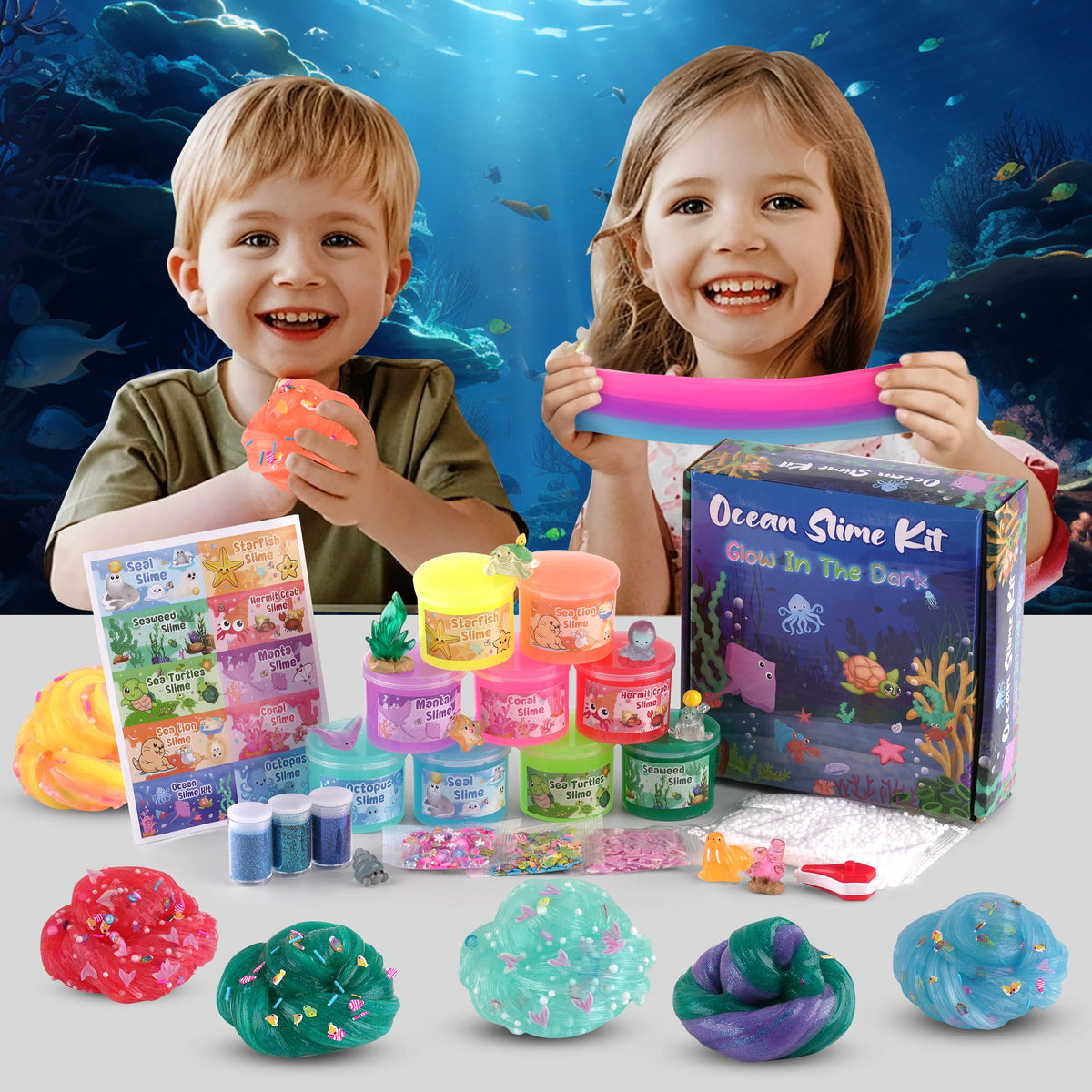 Okaybee rainbow slime kit provides vibrant colors for sensory exploration