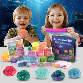 Okaybee rainbow slime kit provides vibrant colors for sensory exploration