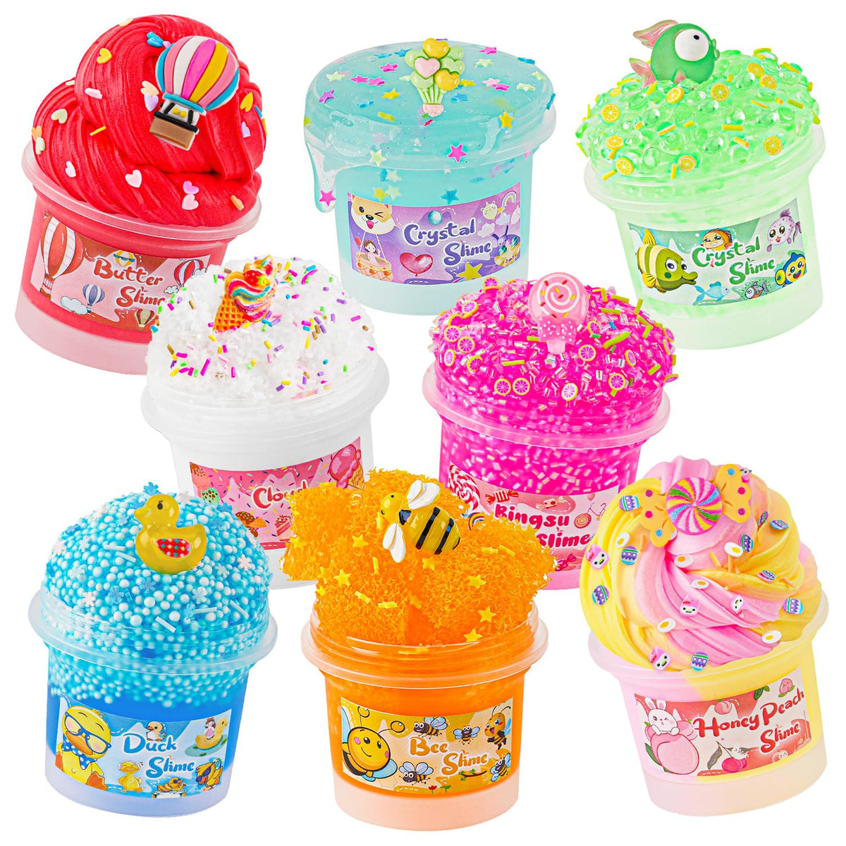 Okaybee Slime dual color butter close-up for ultra-smooth tactile play.