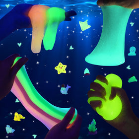 Okaybee soft stretchy slime promotes tactile play and fine motor skills