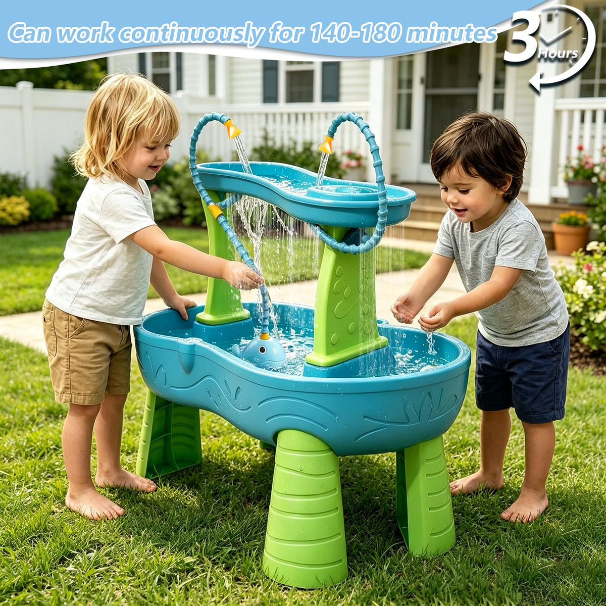 okcool cordless water flow with rain like spray for water tables