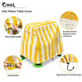 Okcool size 41x25x33 inches for standard outdoor water tables.