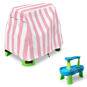 Okcool Kids Water Table Cover with wide stripes protects water play area.