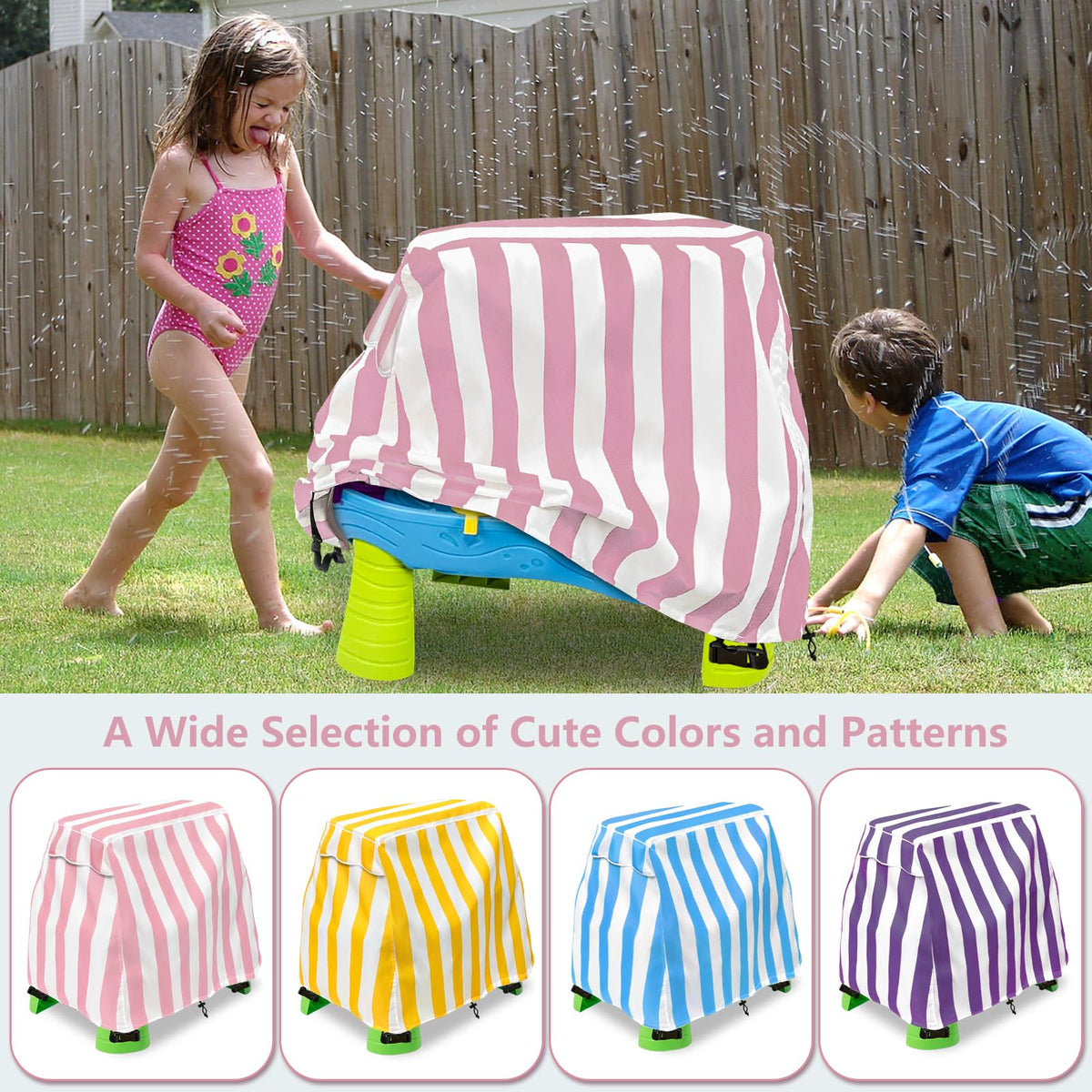 Okcool bright color stripes help kids spot the table quickly.