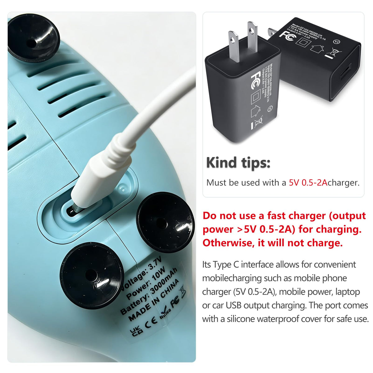 okcool water table pump battery powered for cordless sessions up to 90 minutes