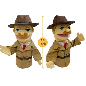okegztoa 16inch detective puppet for imaginative role-play adventures