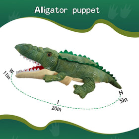 Okegztoa alligator puppet scales texture adds realistic visual appeal during play.
