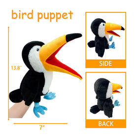Okegztoa Toucan puppet with bright, colorful feathers for engaging play.