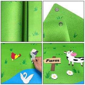 OKGIUGN 3.6-foot felt board display invites shared family storytelling