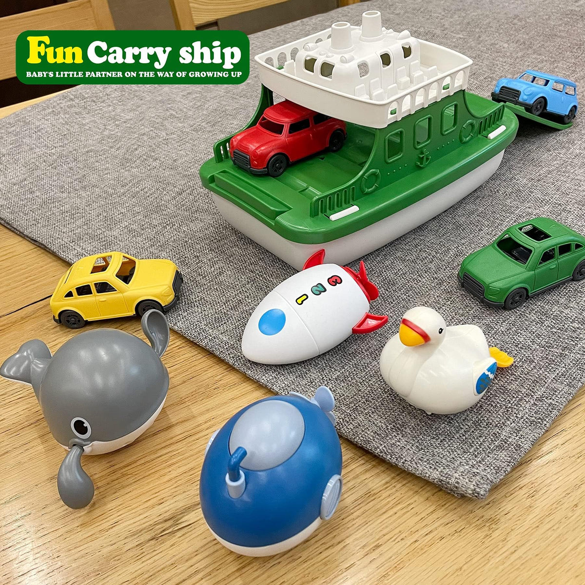 OKGIUGN wind-up whales glide through water, enhancing bath time fun