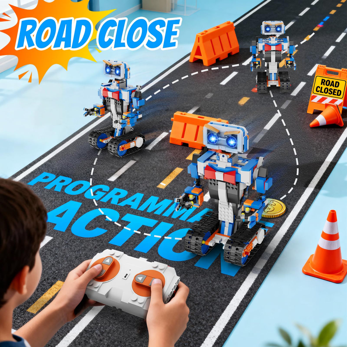 okk robot building toy assembly process highlights snap-together parts