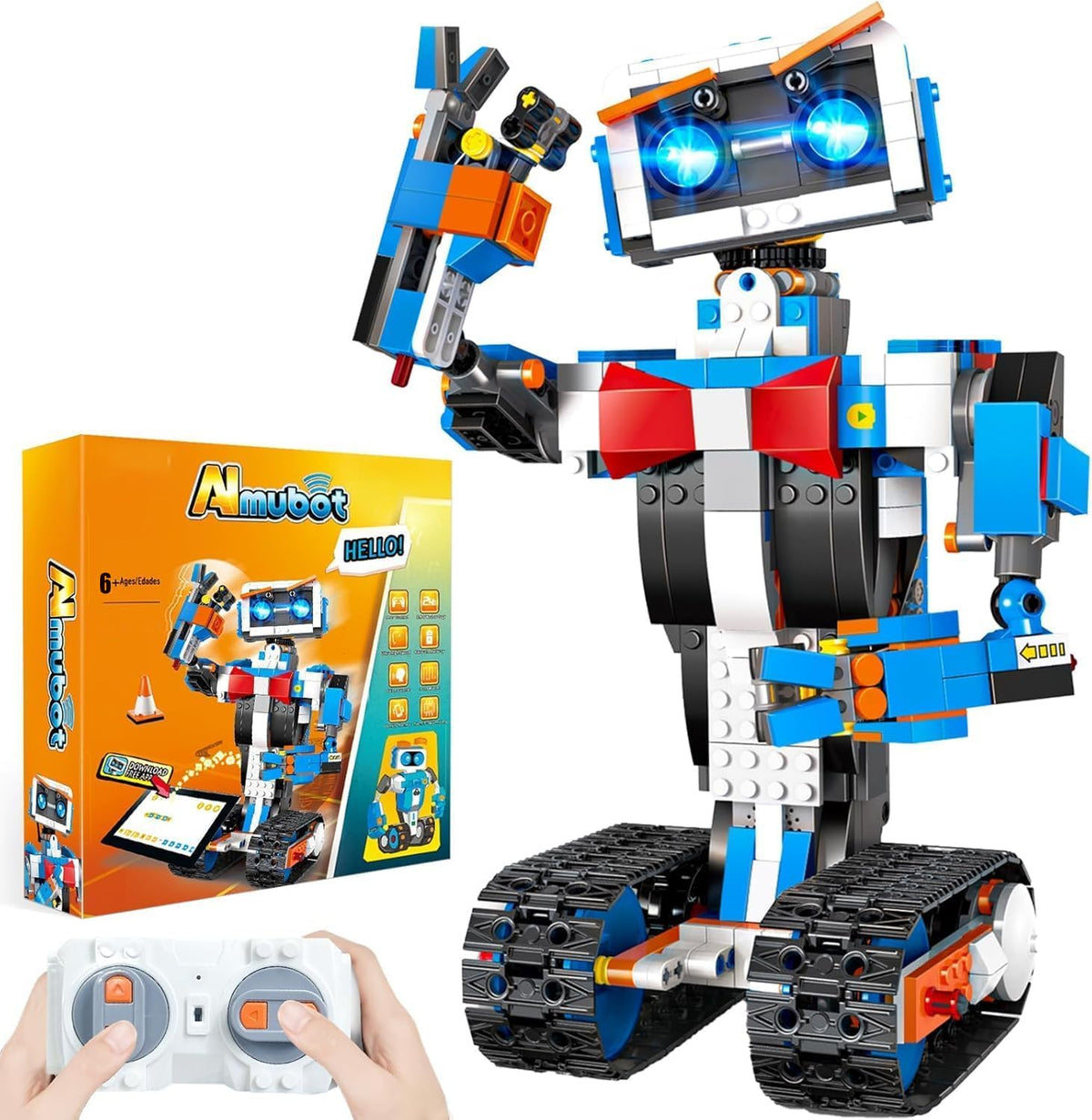 okk robot building toy front view, durable parts for hands-on STEM play