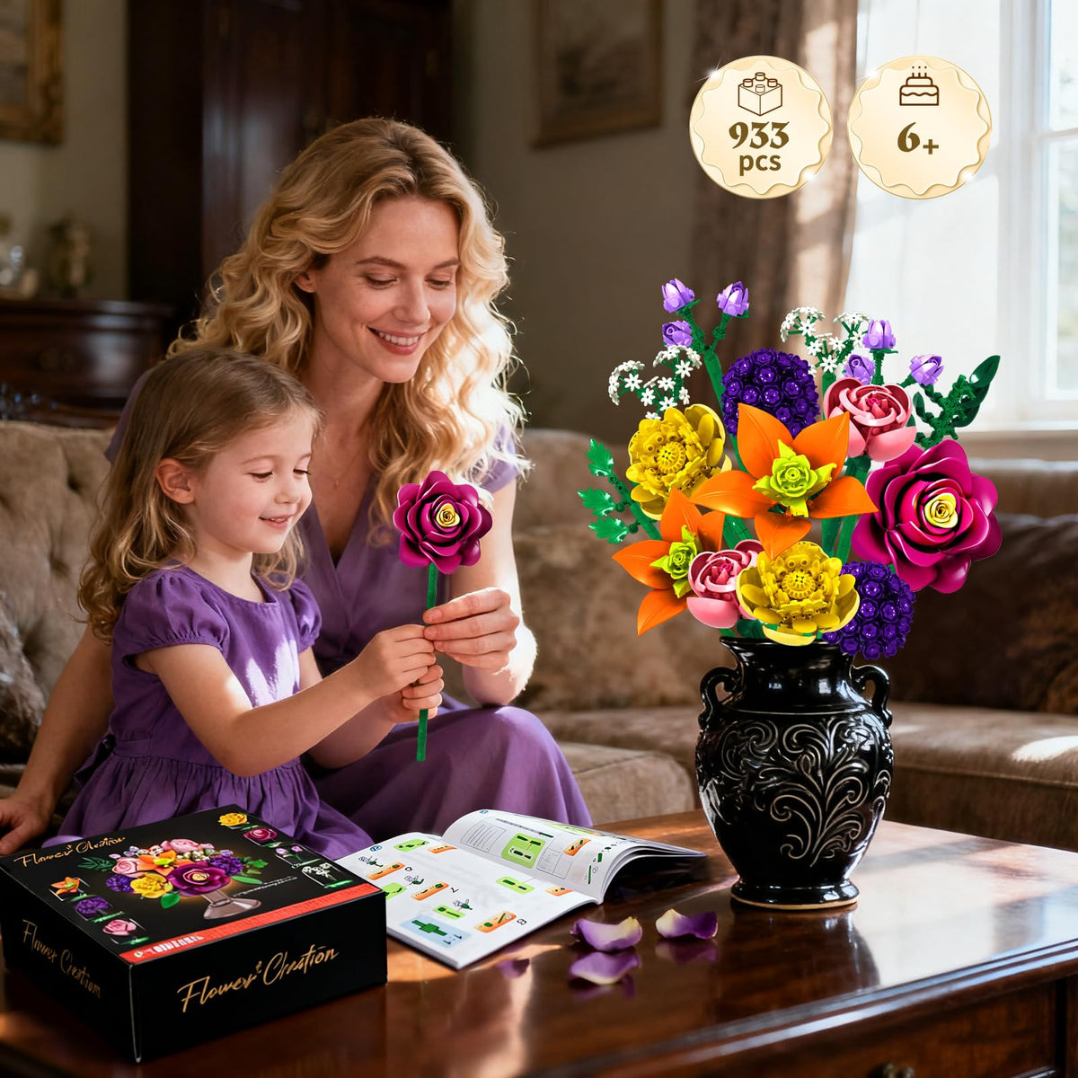 OKKIDY customizable bouquet design—adjust stems and leaves for versatile displays.
