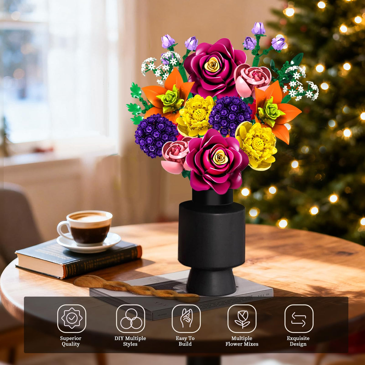 OKKIDY gift-ready flower kit—perfect present for birthdays or Mother's Day.