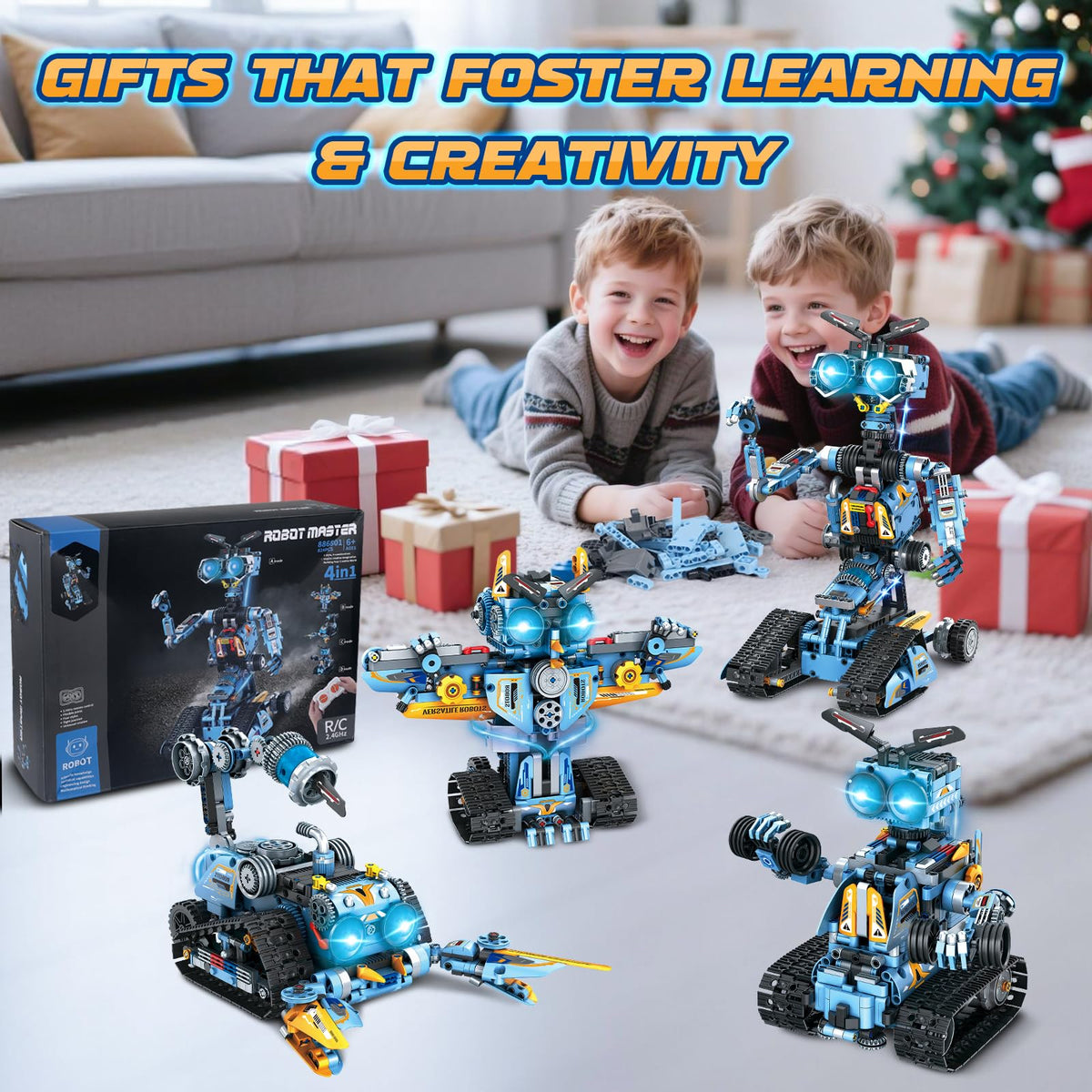 OKKIDY LED lights add excitement during robot adventures