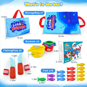 OKREVIEW 15 colorful fish encourage counting and spatial exploration during play.