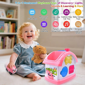 OKREVIEW activity cube shape sorter encourages hand-eye coordination.